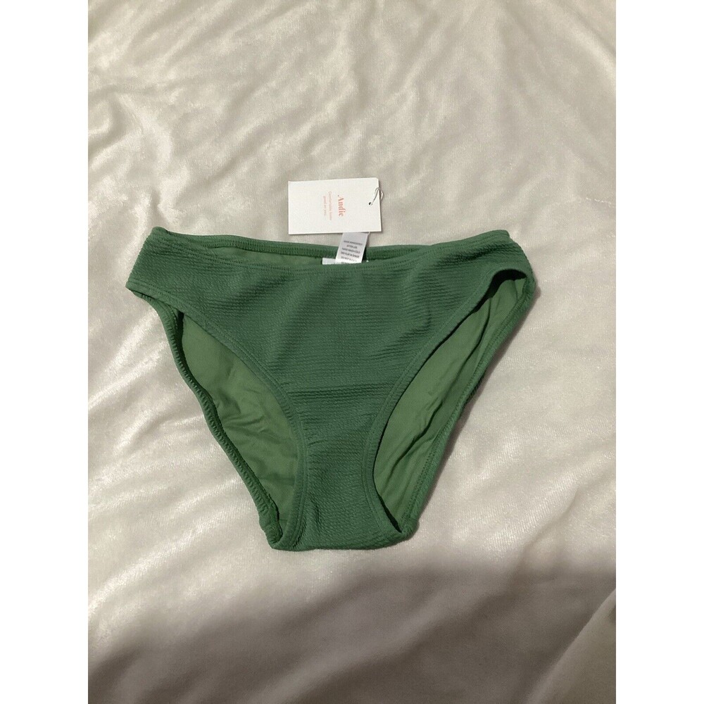 Andie Swim Seagreen Ribbed Bikini Bottom XS